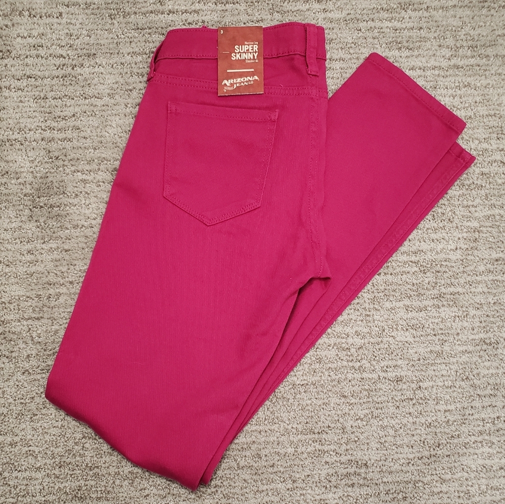Arizona Jean Company Super Skinny Pink Jeans